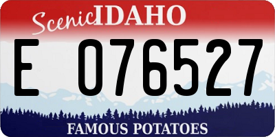 ID license plate E076527