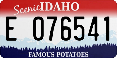 ID license plate E076541