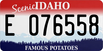 ID license plate E076558