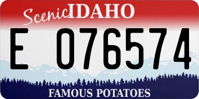 ID license plate E076574