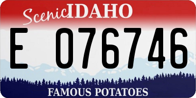 ID license plate E076746
