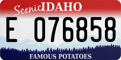 ID license plate E076858