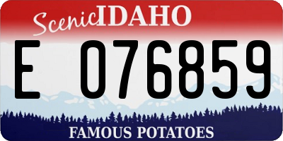 ID license plate E076859