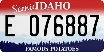 ID license plate E076887