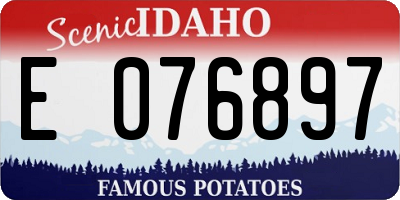 ID license plate E076897