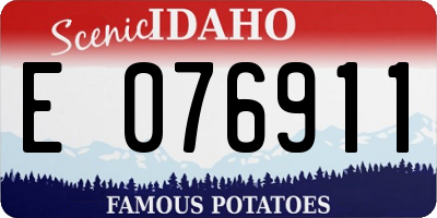 ID license plate E076911