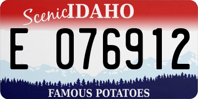 ID license plate E076912