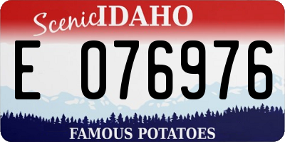 ID license plate E076976