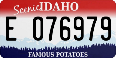 ID license plate E076979