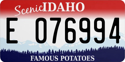 ID license plate E076994