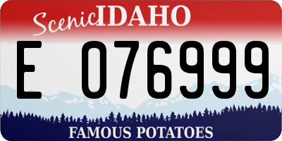 ID license plate E076999