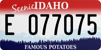 ID license plate E077075