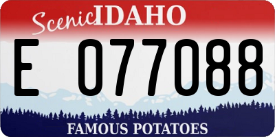ID license plate E077088