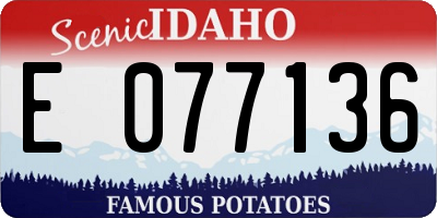 ID license plate E077136