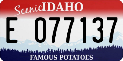 ID license plate E077137