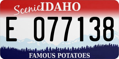 ID license plate E077138