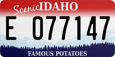 ID license plate E077147