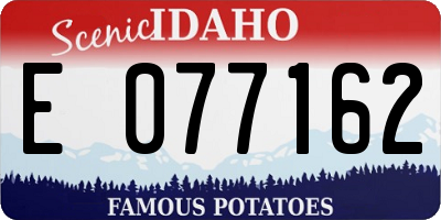 ID license plate E077162