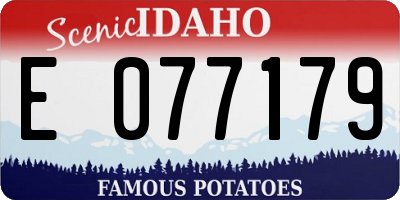 ID license plate E077179