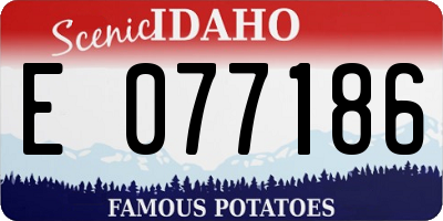 ID license plate E077186
