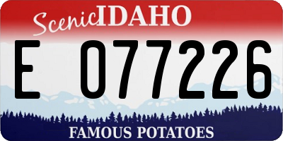 ID license plate E077226