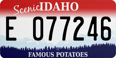 ID license plate E077246