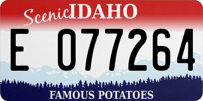 ID license plate E077264