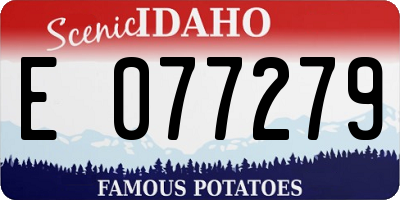 ID license plate E077279
