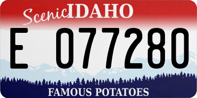 ID license plate E077280