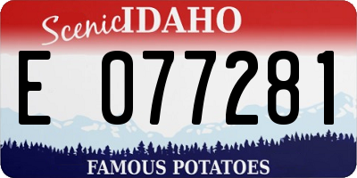ID license plate E077281