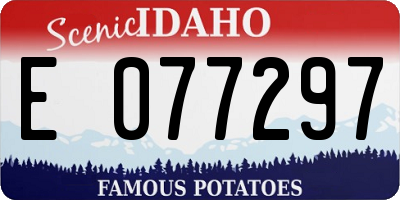 ID license plate E077297