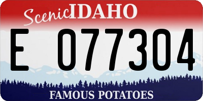 ID license plate E077304