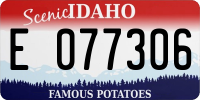 ID license plate E077306