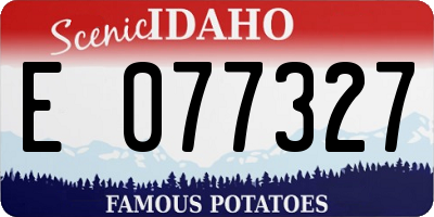 ID license plate E077327