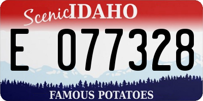 ID license plate E077328