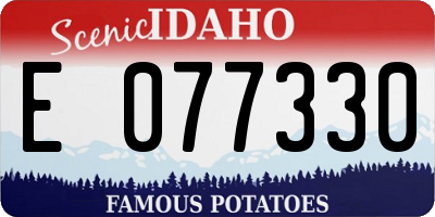 ID license plate E077330