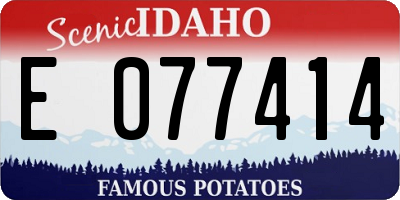 ID license plate E077414