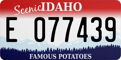 ID license plate E077439