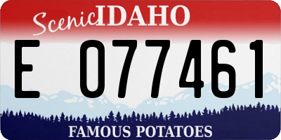 ID license plate E077461