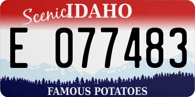 ID license plate E077483