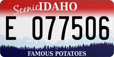 ID license plate E077506