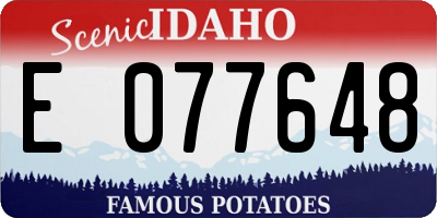 ID license plate E077648
