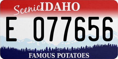 ID license plate E077656