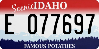 ID license plate E077697