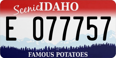 ID license plate E077757