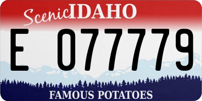 ID license plate E077779