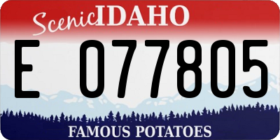 ID license plate E077805
