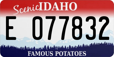 ID license plate E077832