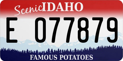 ID license plate E077879