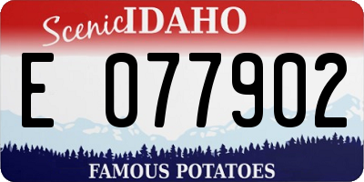 ID license plate E077902